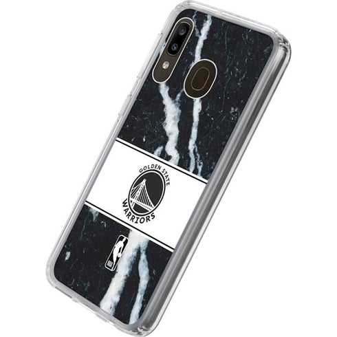 NBA Golden State Warriors Marble Galaxy A20 Clear Case