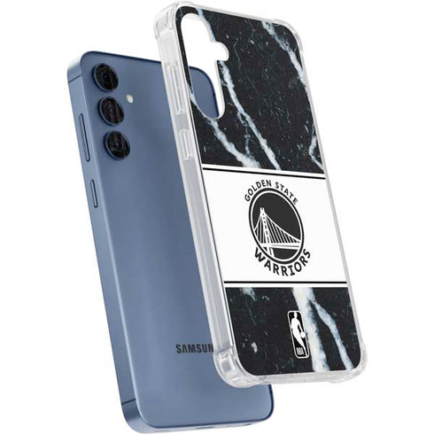 NBA Golden State Warriors Marble Galaxy A35 5G Clear Case