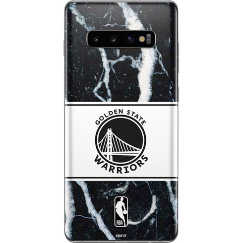 NBA Golden State Warriors Marble Galaxy S10 Plus Skin