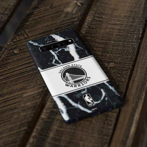 NBA Golden State Warriors Marble Galaxy S10 Plus Skin