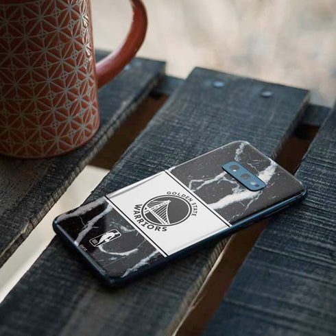 NBA Golden State Warriors Marble Galaxy S10e Skin