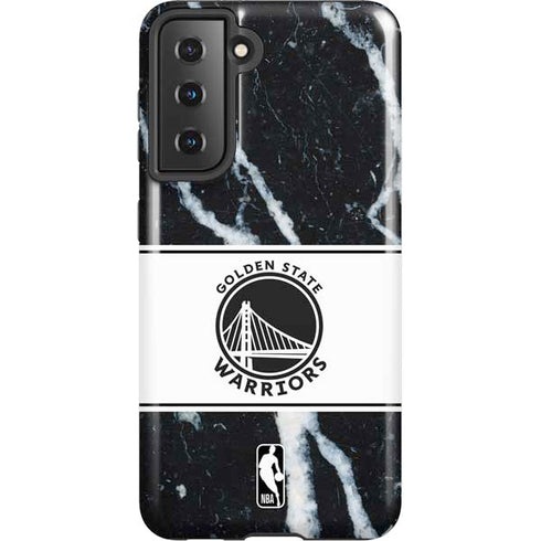 NBA Golden State Warriors Marble Galaxy S21 5G Pro Case