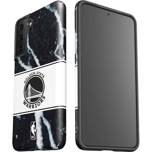 NBA Golden State Warriors Marble Galaxy S21 FE Pro Case