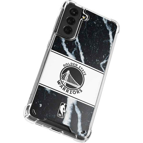 NBA Golden State Warriors Marble Galaxy S21 Plus 5G Clear Case