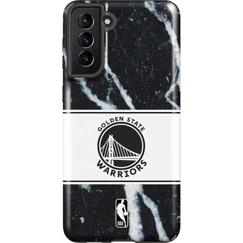 NBA Golden State Warriors Marble Galaxy S21 Plus 5G Pro Case