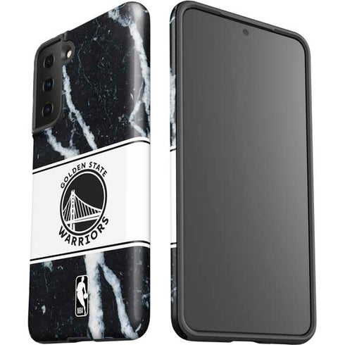 NBA Golden State Warriors Marble Galaxy S21 Plus 5G Pro Case