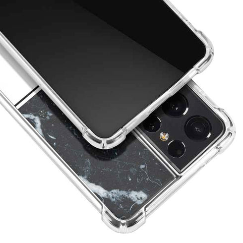 NBA Golden State Warriors Marble Galaxy S21 Ultra 5G Clear Case