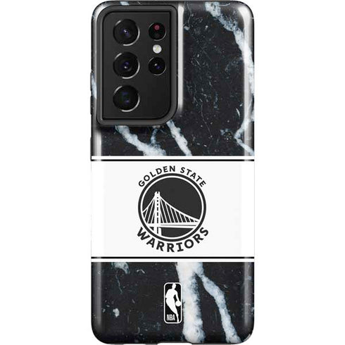 NBA Golden State Warriors Marble Galaxy S21 Ultra 5G Pro Case