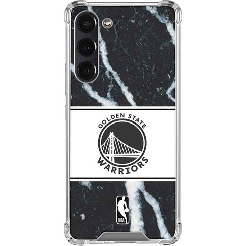 NBA Golden State Warriors Marble Galaxy S23 FE Clear Case