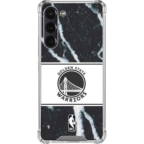 NBA Golden State Warriors Marble Galaxy S24 FE Clear Case