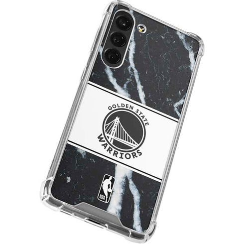 NBA Golden State Warriors Marble Galaxy S24 FE Clear Case