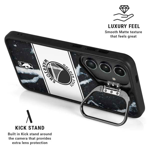 NBA Golden State Warriors Marble Galaxy S24 Kickstand Case