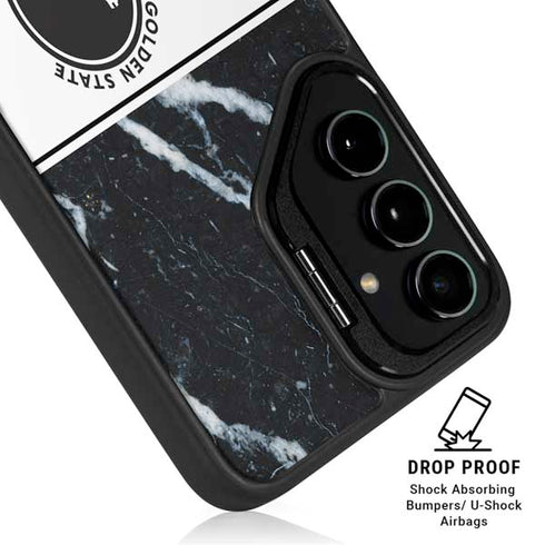 NBA Golden State Warriors Marble Galaxy S25 Kickstand Case