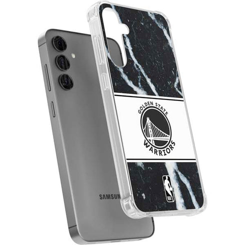 NBA Golden State Warriors Marble Galaxy S24 Plus Clear Case