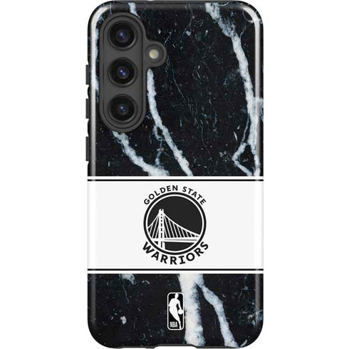 NBA Golden State Warriors Marble Galaxy S25 Plus Impact Case