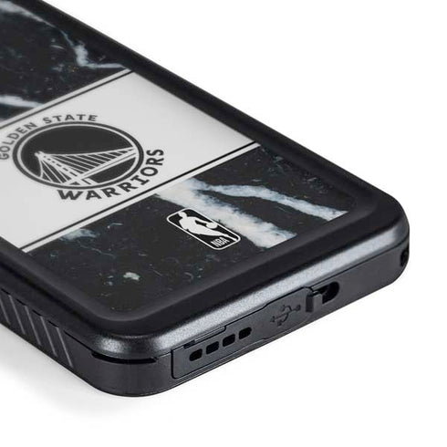 NBA Golden State Warriors Marble Galaxy S24 Plus Waterproof Case