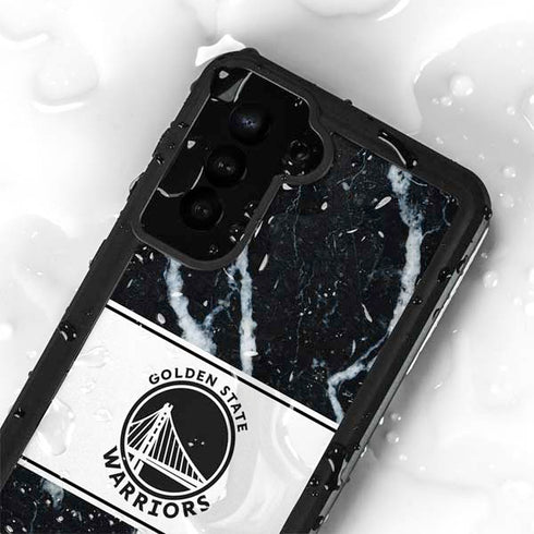 NBA Golden State Warriors Marble Galaxy S24 Plus Waterproof Case