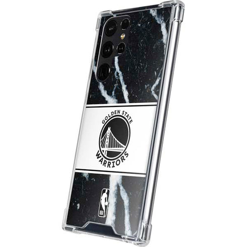 NBA Golden State Warriors Marble Galaxy S24 Ultra Clear Case