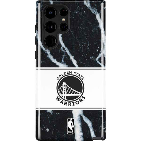 NBA Golden State Warriors Marble Galaxy S25 Ultra Impact Case