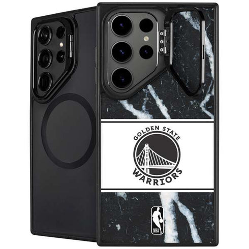 NBA Golden State Warriors Marble Galaxy S25 Ultra Kickstand Case