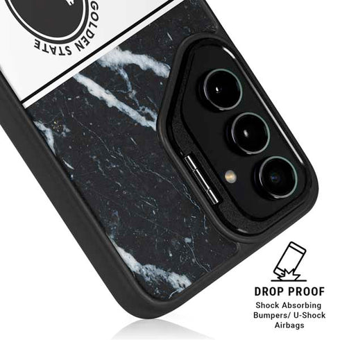 NBA Golden State Warriors Marble Galaxy S25 Ultra Kickstand Case