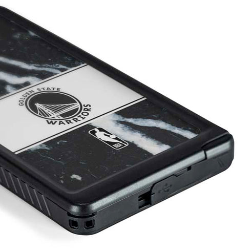 NBA Golden State Warriors Marble Galaxy S24 Ultra Waterproof Case