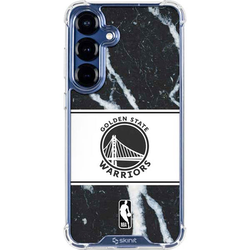 NBA Golden State Warriors Marble Galaxy S25 Plus Clear Case