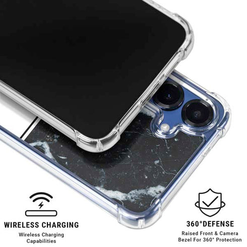 NBA Golden State Warriors Marble Galaxy S25 Plus Clear Case