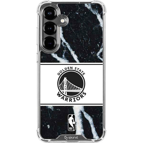 NBA Golden State Warriors Marble Galaxy S26 Plus Clear Case