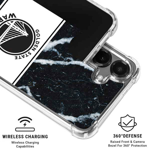 NBA Golden State Warriors Marble Galaxy S26 Plus Clear Case
