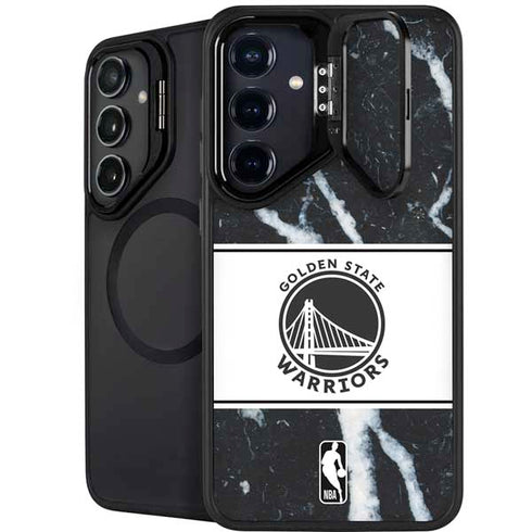 NBA Golden State Warriors Marble Galaxy S26 Plus Kickstand Case