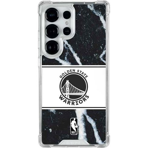 NBA Golden State Warriors Marble Galaxy S26 Ultra Clear Case