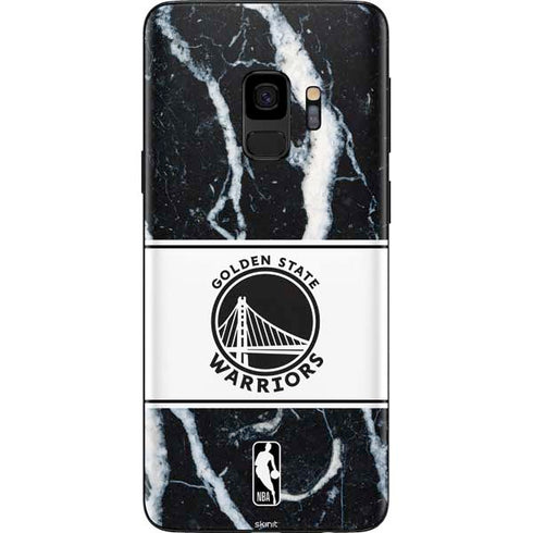 NBA Golden State Warriors Marble Galaxy S9 Skin