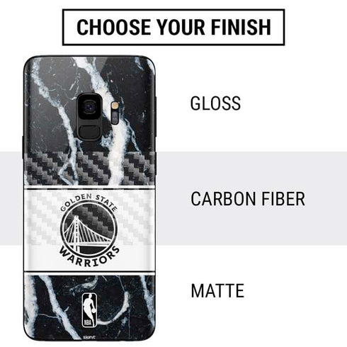 NBA Golden State Warriors Marble Galaxy S9 Skin