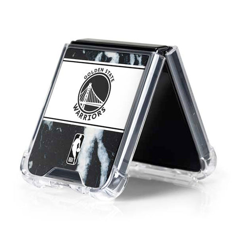 NBA Golden State Warriors Marble Galaxy Z Flip5 5G Clear Case
