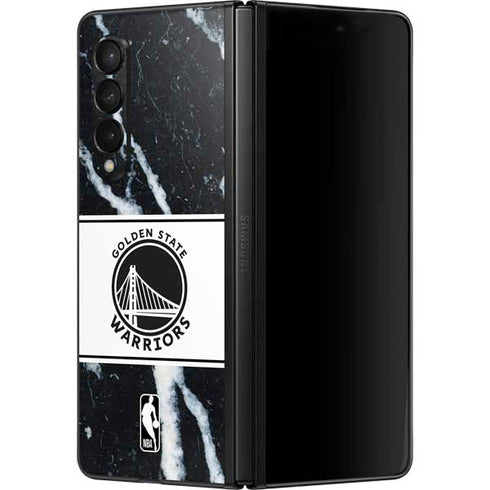 NBA Golden State Warriors Marble Galaxy Z Fold3 5G Skin