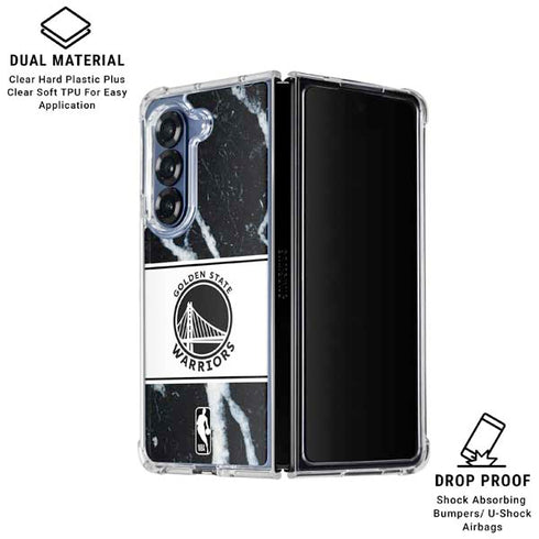 NBA Golden State Warriors Marble Galaxy Z Fold6 Clear Case
