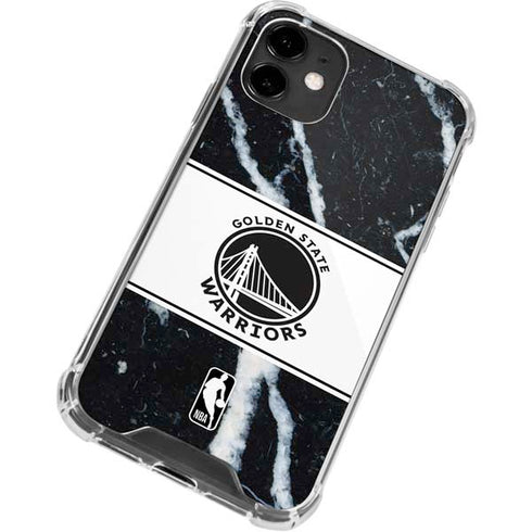 NBA Golden State Warriors Marble iPhone 12 Clear Case
