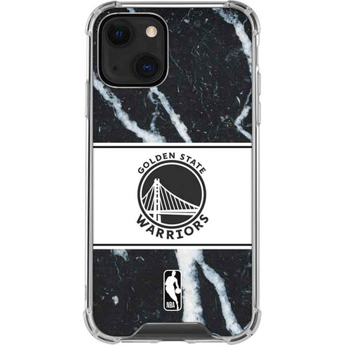 NBA Golden State Warriors Marble iPhone 14 Plus Clear Case