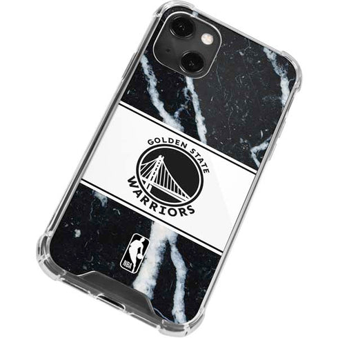 NBA Golden State Warriors Marble iPhone 14 Plus Clear Case