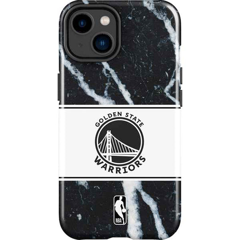 NBA Golden State Warriors Marble iPhone 14 Plus Impact Case