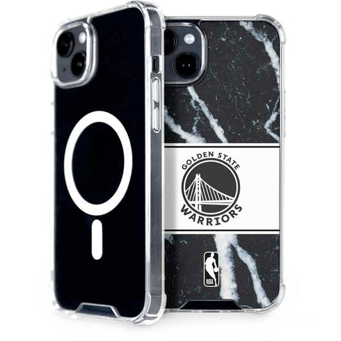 NBA Golden State Warriors Marble iPhone 14 Plus MagSafe Case