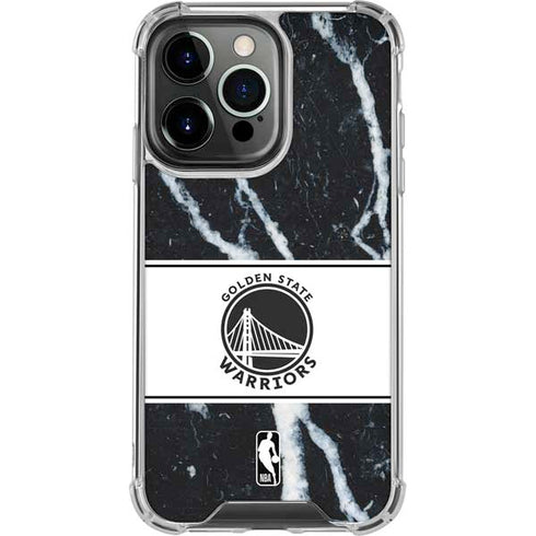 NBA Golden State Warriors Marble iPhone 14 Pro Clear Case