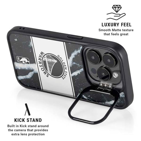 NBA Golden State Warriors Marble iPhone 14 Pro Kickstand Case