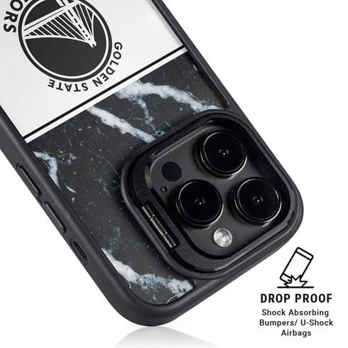 NBA Golden State Warriors Marble iPhone 14 Pro Kickstand Case