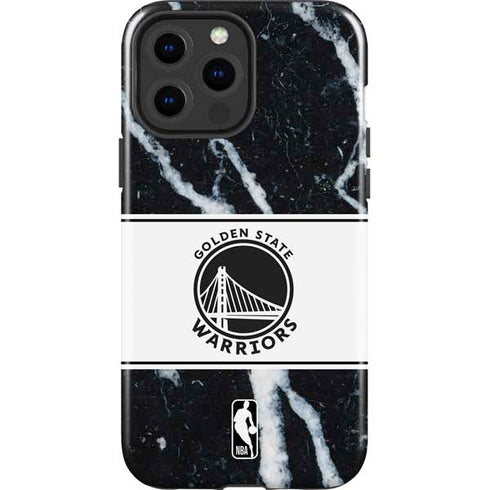 NBA Golden State Warriors Marble iPhone 14 Pro Max Impact Case