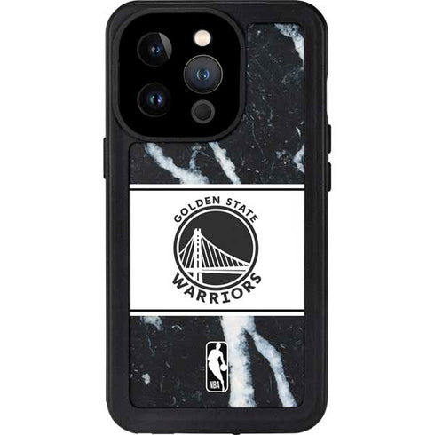 NBA Golden State Warriors Marble iPhone 14 Pro Waterproof Case
