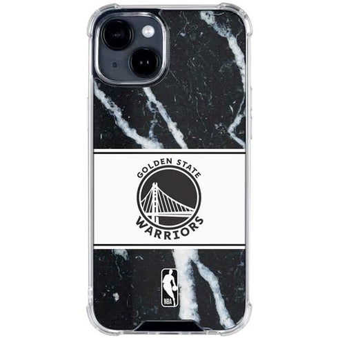 NBA Golden State Warriors Marble iPhone 15 Clear Case