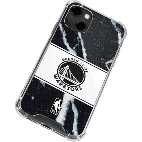 NBA Golden State Warriors Marble iPhone 15 Plus Clear Case