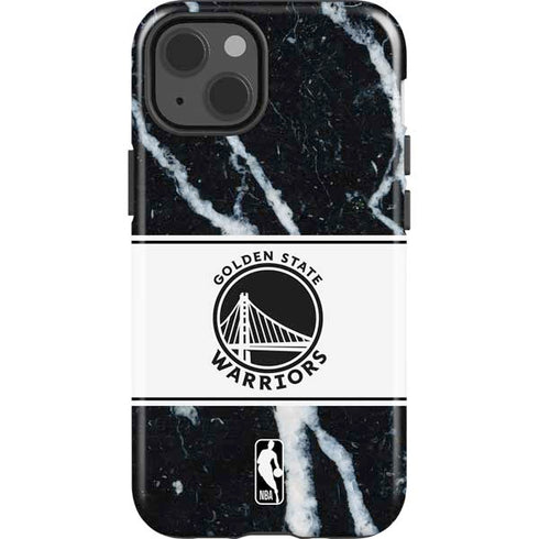 NBA Golden State Warriors Marble iPhone 15 Plus Impact Case